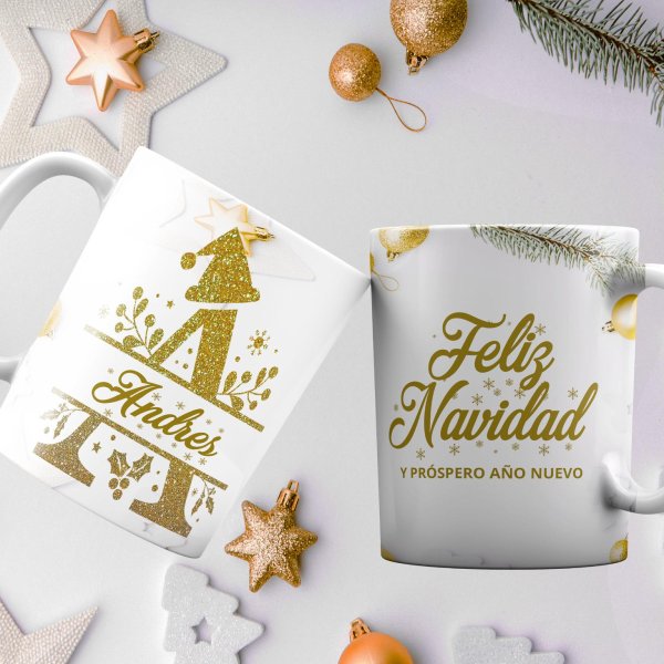 Abecedario Glitter Dorado